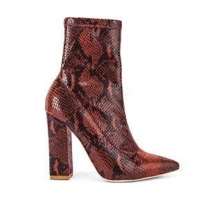 Fang Bootie in Brown Snake